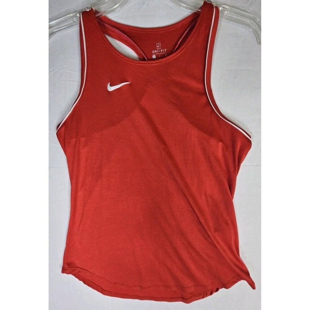 NIKE Tank Top Women's Size Small Scarlett Red Court Racerback Retro Style S